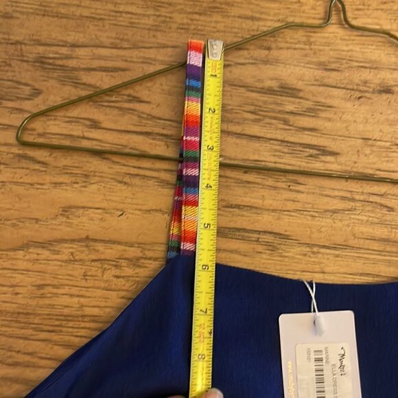 CROSBY BY MOLLIE BURCH SOLID BLUE ELLA DRESS WITH RAINBOW STRAPS.  NEW W… - Picture 9 of 12